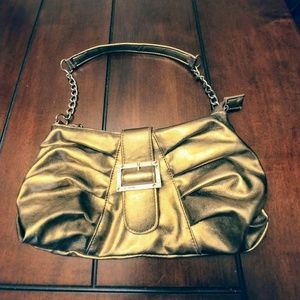 Gold evening bag